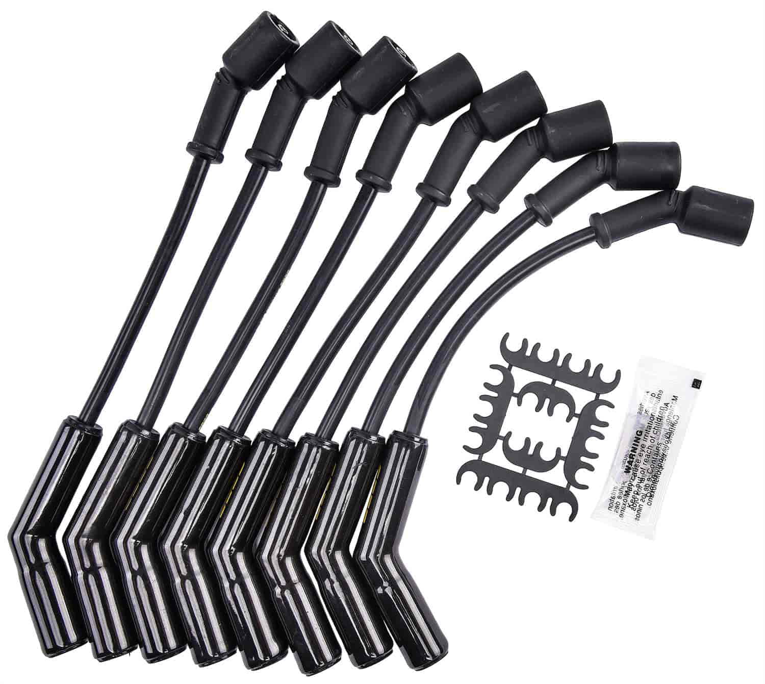 AC PERFORMANCE 90 Degree Black Ceramic Spark Plug Boot Kits Fit 8 mm Wires