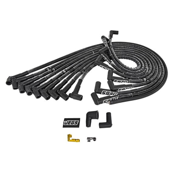 JEGS 40287 Hi-Temp Spark Plug Wire Set Fits Small Block Chevy 262-400 w/HEI Dist