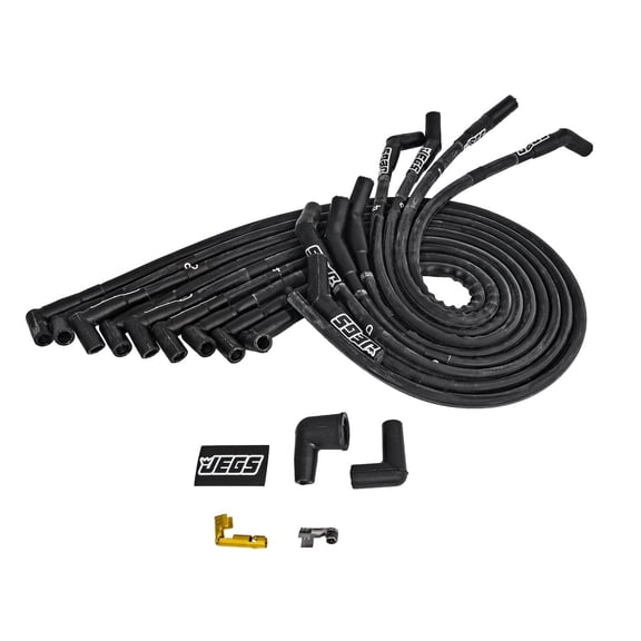 JEGS 40291 Hi-Temp Spark Plug Wire Set Fits Small Block Ford 260-351W w/HEI Dist