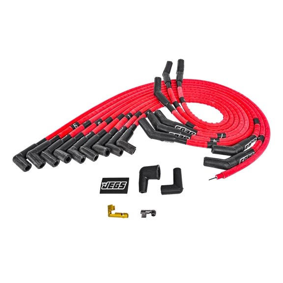 JEGS 40315 Hi-Temp Spark Plug Wire Set Fits Small Block Ford 260-351W w/HEI Dist
