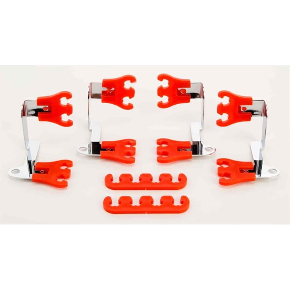 JEGS Competition Spark Plug Wire Loom Kit Red