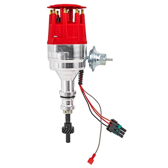 JEGS SSR-III Ready-to-Run (RTR) Pro-Series Distributor for Ford Small Block 221-302 V8 Engines (Except 5.0L) [Red Cap]