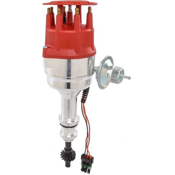 JEGS SSR-III Ready-to-Run (RTR) Pro-Series Distributor for Ford 351C/351M/400 & Big Block 429/460 V8 Engines [Red Cap]