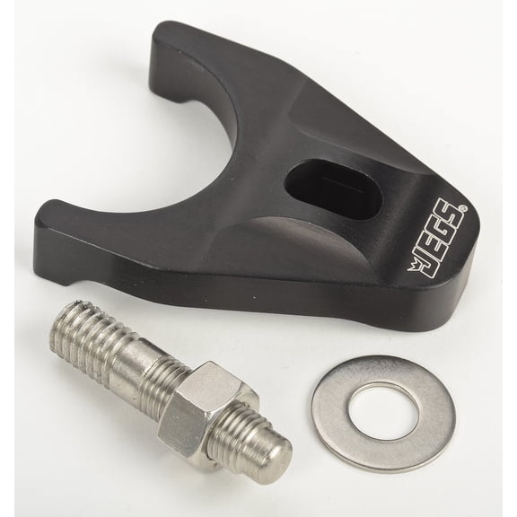 JEGS Billet Distributor Hold-Down Clamp Chevy: 90 V6, Small Block, and Big Block [Black Anodized]