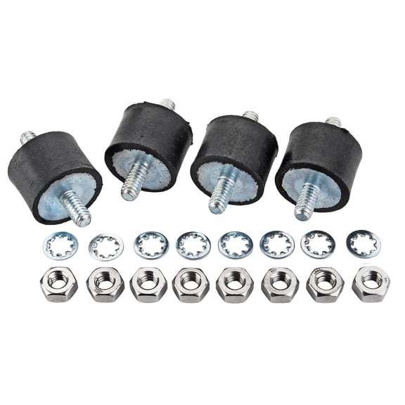 JEGS 40687 Vibration Isolator Mount Kit 1/4 -20 Thread 1 Diameter x 3/4 High 4/p
