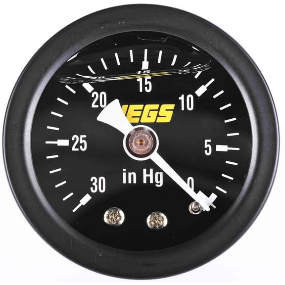 JEGS Liquid-Filled Vacuum Gauge 30"-0" Hg