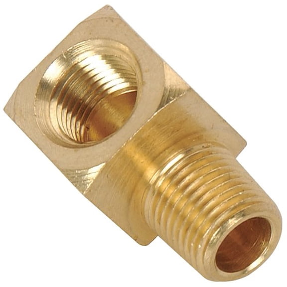 JEGS 41065 Mechanical Fuel Pressure Gauge Adapter Fitting 1/8 NPT Male x 1/8 NPT