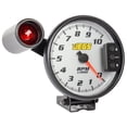 thumbnail image 1 of JEGS 5 in. Tachometer with Shift Light and Peak RPM Memory Recall, 0-10,000 RPM [Silver Face with Black Bezel], 1 of 7