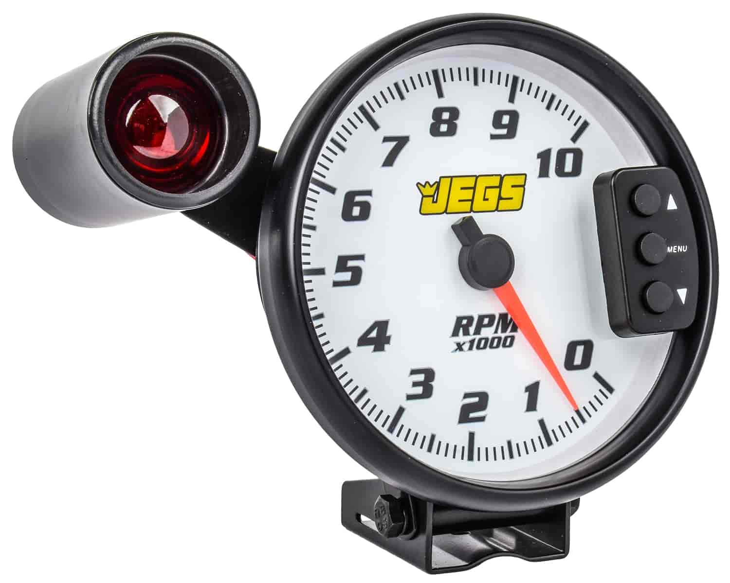 JEGS 41265 5 in. Tachometer 010 000 RPM Electrical Black Housing White