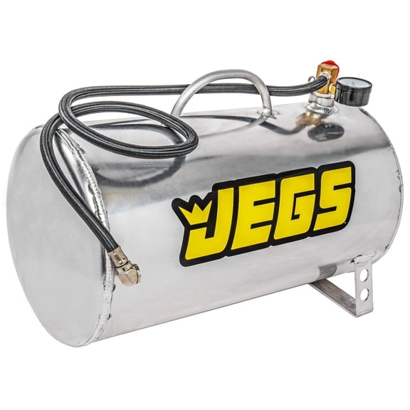 JEGS 5 Gallon Portable Aluminum Air Tank, 19 in. L x 9 in. Dia., Lightweight