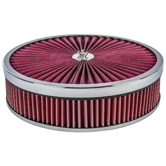 JEGS Flow-Thru Air Cleaner Assembly 14 in. x 3 in. Chrome