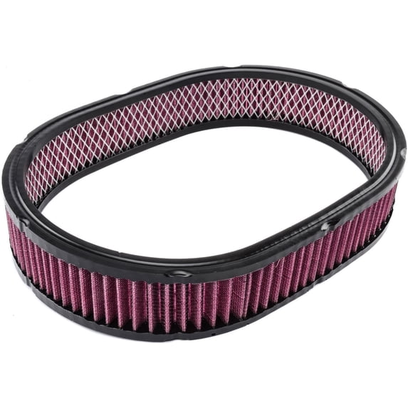 JEGS High Flow Oval Washable Filter Element 11 3/8 in. L x 8 1/4 in. W x 2 in. H [Red]