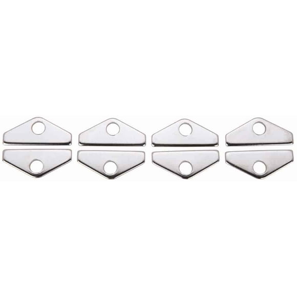JEGS 50125 Valve Cover Hold-Down Tabs Short Style Chrome 8/pkg