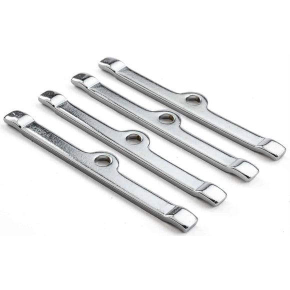 JEGS 50126 Valve Cover Hold-Down Tabs Long Style Chrome 4/pkg