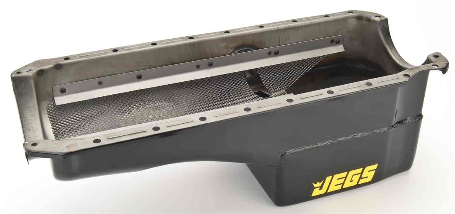 Oil Pan Marine Gm V6 262 4.3L Steel 1986-1993 1 Piece Rear Main Seal