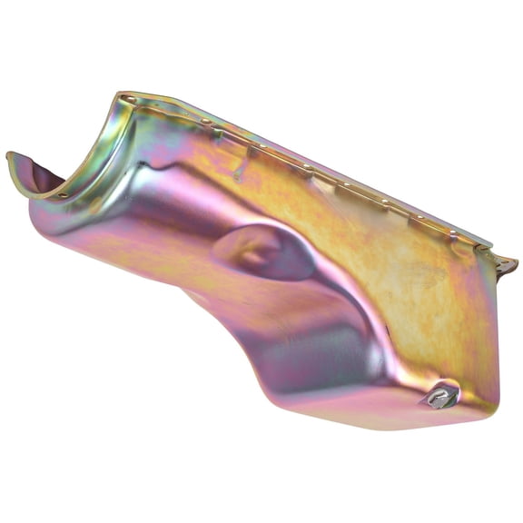 JEGS Stock-Style Replacement Oil Pan for 1965-1990 Big Block Chevy Mark IV [Gold Zinc Dichromate Finish]