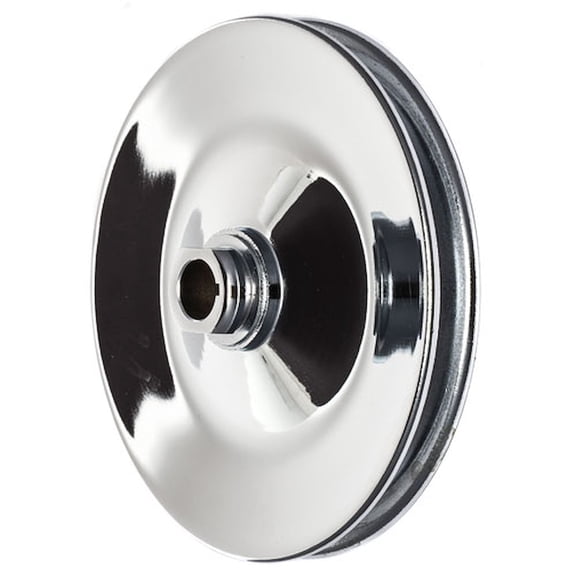 JEGS 504196 Power Steering Pulley Early GM Chrome-Plated Steel Single Groove Key