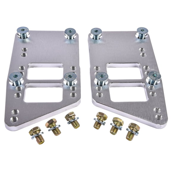 JEGS LS Engine Swap Motor-Mount Adapters Billet Aluminum [Adapts Chevy Motor-Mounts to LS-Series Engine]