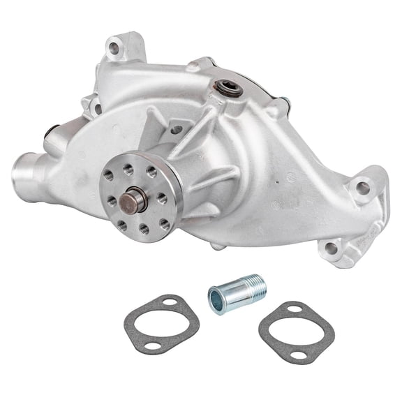 JEGS Premium High-Flow Short-Style Aluminum Water Pump Fits Select 1965-1970 Big Block Chevy 396-454 V8 [Natural]