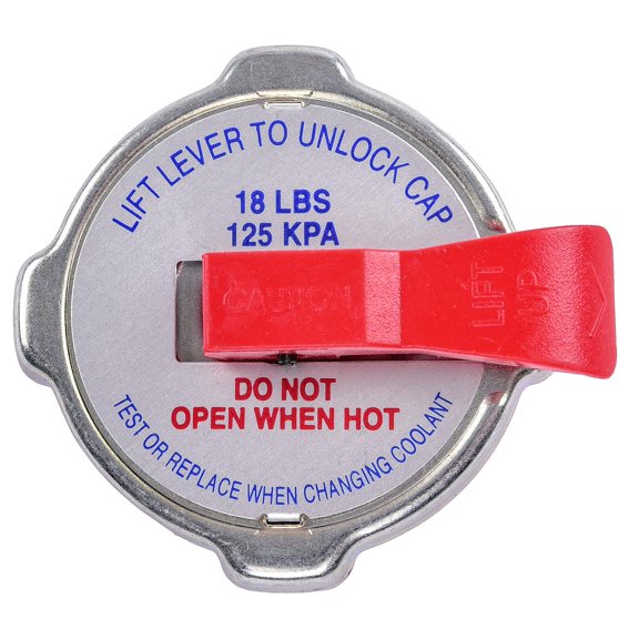 JEGS 51232 Radiator Cap With Safety Lever 18 PSI (125 KPA) Cap Depth: 1.480 in.