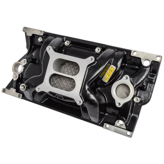 JEGS Intake Manifold for 1996-2002 Small Block Chevy 350 Vortec with L31 Cast Iron Heads, Dual Plane [Black]