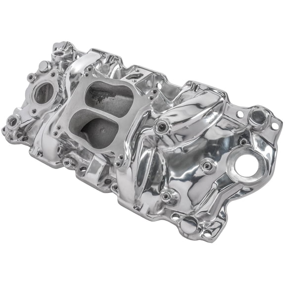 JEGS Intake Manifold for 1955-1986 Small Block Chevy 262-400, Dual Plane [Polished]