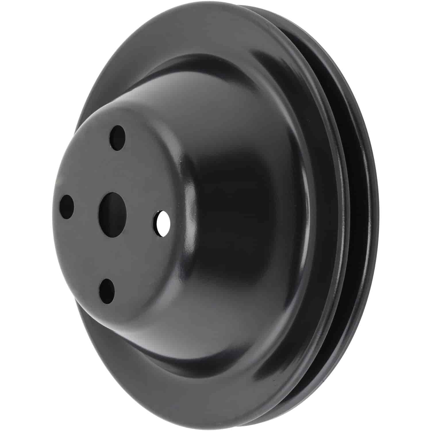 BBC Big Block Chevy Black Steel Long Water Pump Pulley Kit 396 427 454 2/3 LWP BBC Big Block Chevy Black Steel Long Water Pump Pulley Kit 396 427 454 2/3 LWP