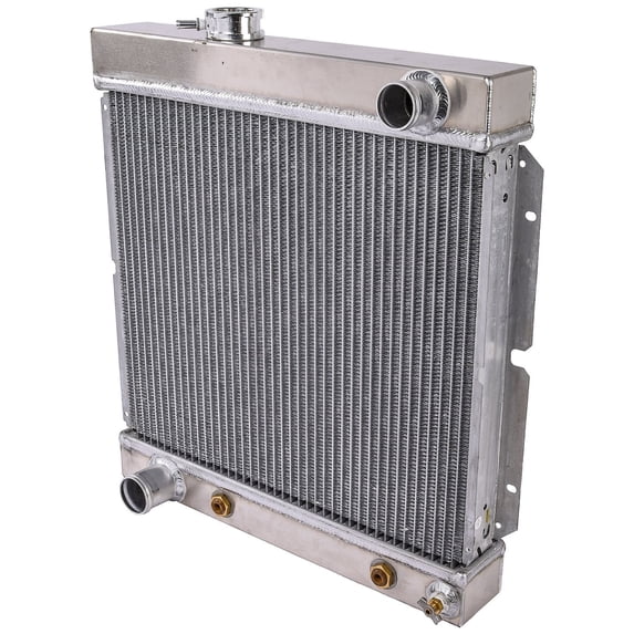 JEGS Ready Fit Aluminum Radiator for 1964-1966 Mustang (Down Flow) 289, Automatic Transmission