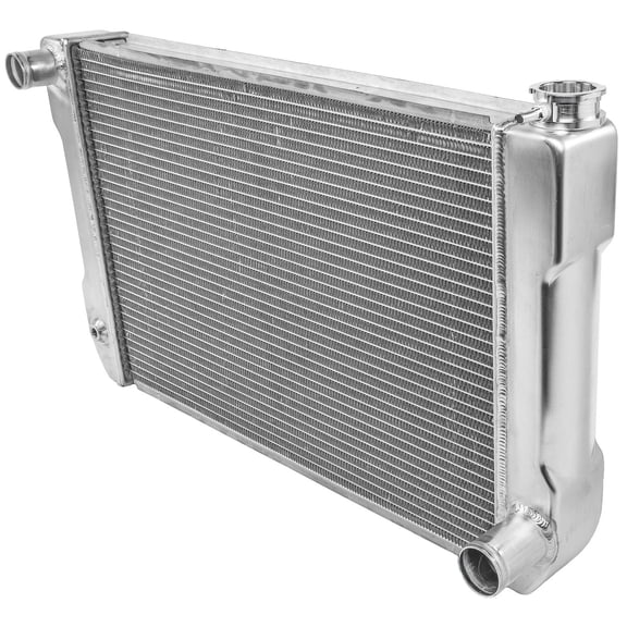 JEGS 52000 Chevy/GM-Style Aluminum Radiator Crossflow 2 Row 1 in. Core 1 1/2 in.