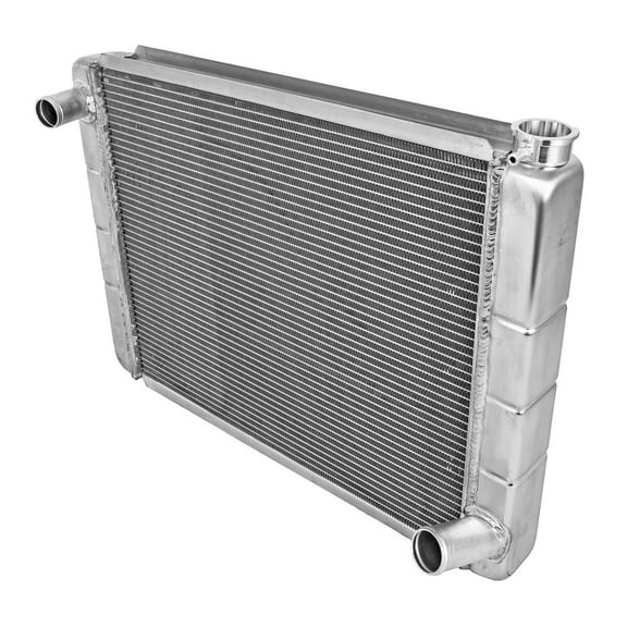 JEGS 52008 Chevy/GM-Style Aluminum Radiator Crossflow 2 Row 1 in. Core 1 1/2 in.