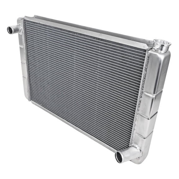 JEGS 52009 Chevy/GM-Style Aluminum Radiator Crossflow 2 Row 1 in. Core 1 1/2 in.