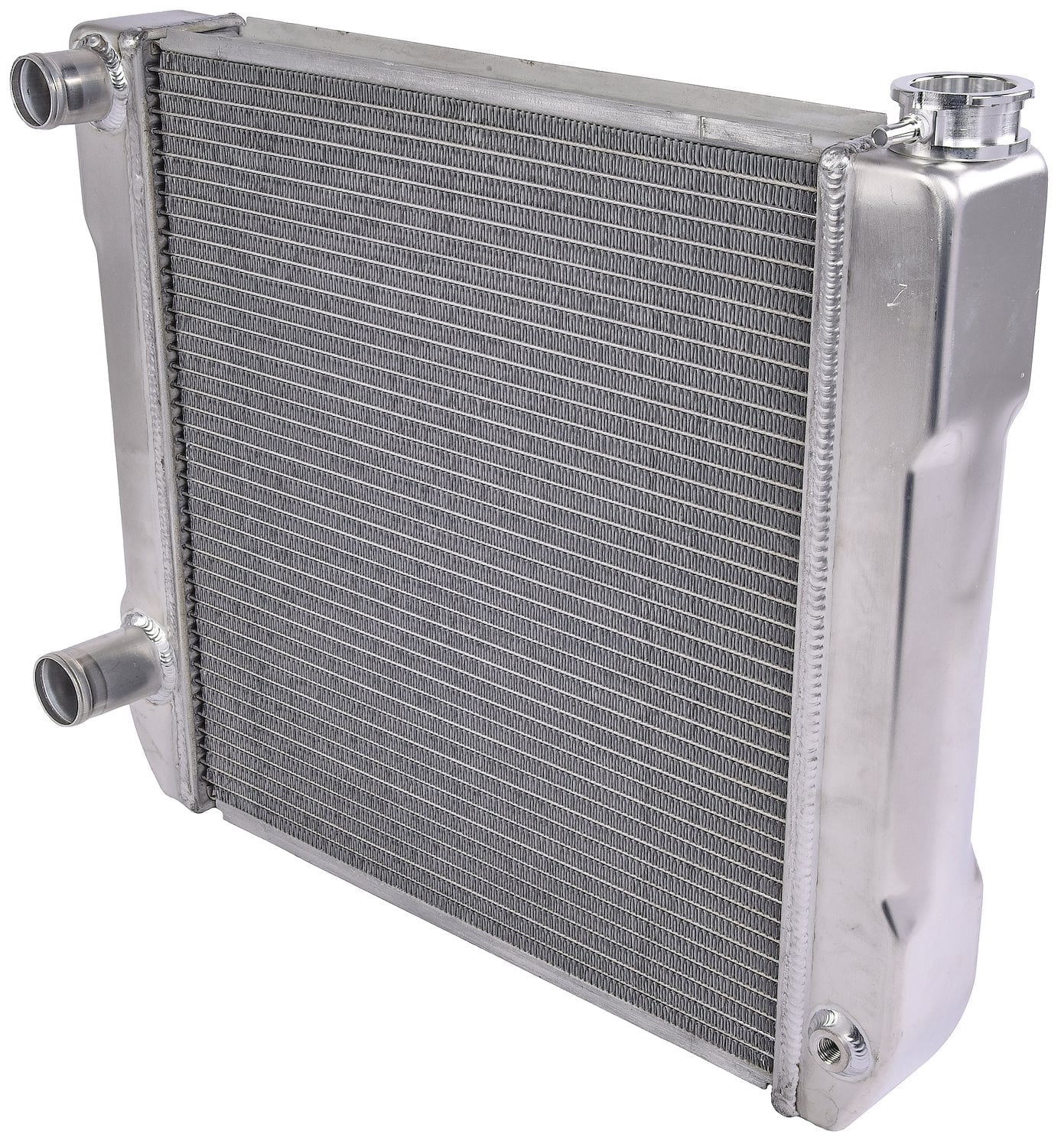 JEGS 52045 Double Pass Racing Radiator 2 Row 1 Core 1-1/2 Top Inlet 1-3 ...