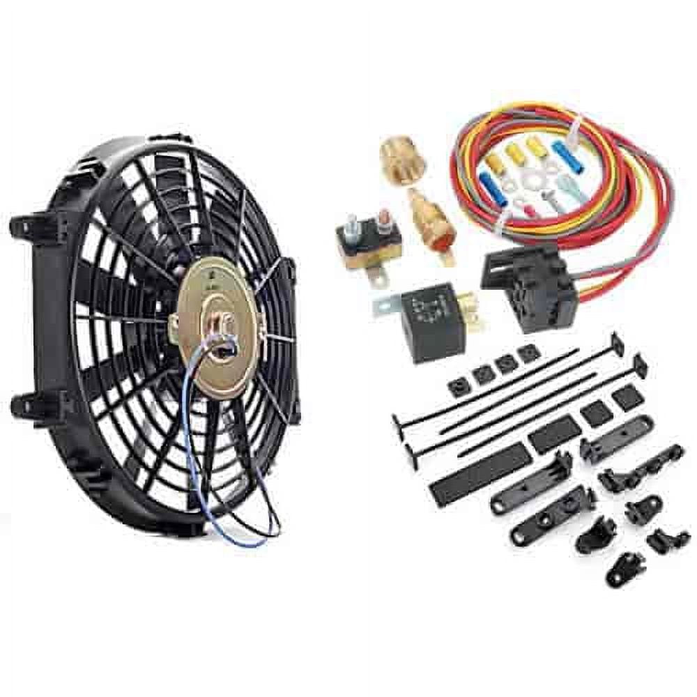 JEGS 52131K Universal Electric Fan Kit 12 Diameter Straight Blade