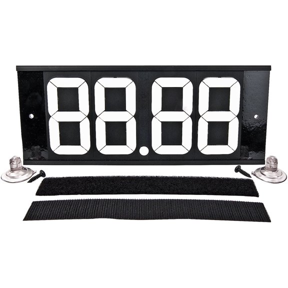 JEGS 55058 Hook & Loop Dial-In Board For Side Window 4-Digits White Numbers Boar