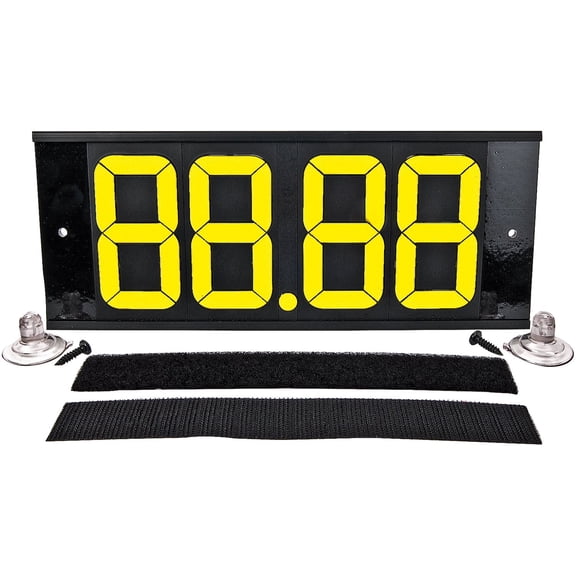 JEGS 55059 Hook & Loop Dial-In Board For Side Window 4-Digits Yellow Numbers Boa