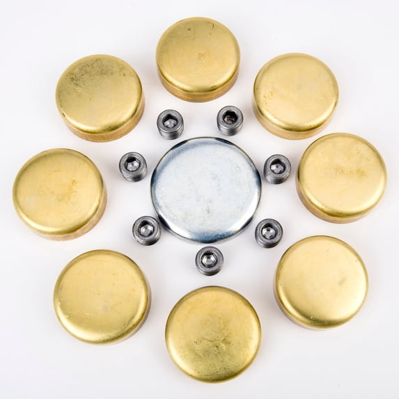 JEGS Brass Freeze Plug Kit for 1965-1990 Big Block Chevy 396-454 Mark IV
