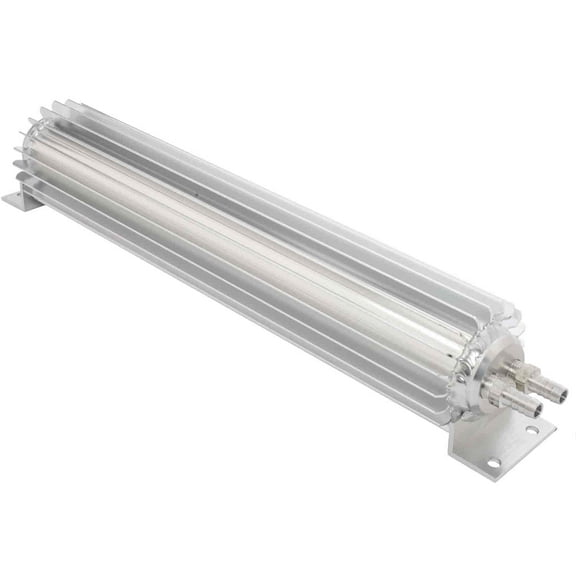 JEGS 60363 Dual Pass Cooler 18 oz. Fluid Capacity Satin Aluminum Finish Heat Sin