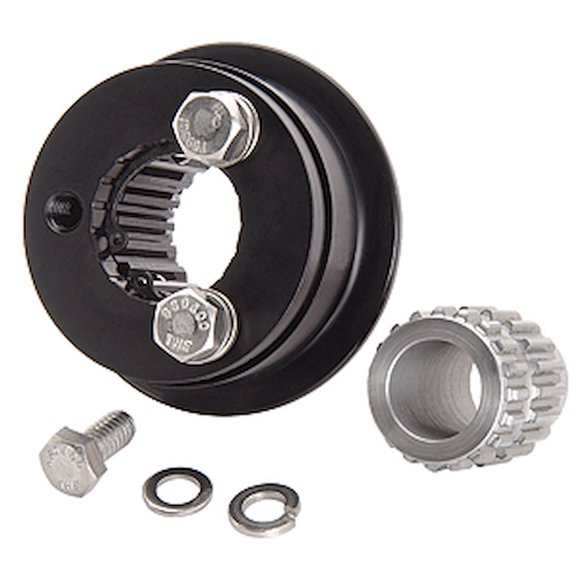 JEGS Quick-Release Weld-On Pinless-Type Steering Wheel Hub Kit for 3-Bolt Steering Wheels & 3/4 in. Steering Shaft [SFI 42.1]