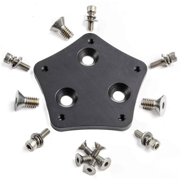 JEGS 60727 Steering Wheel Adapter 3 Bolt Hub to 5 Bolt Wheel Allows use of Quick