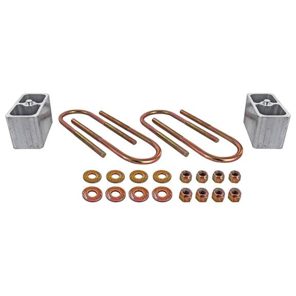 JEGS 60801 Suspension Block Kit 2 Rear Leaf Blocks Single Pin Machined Billet Al