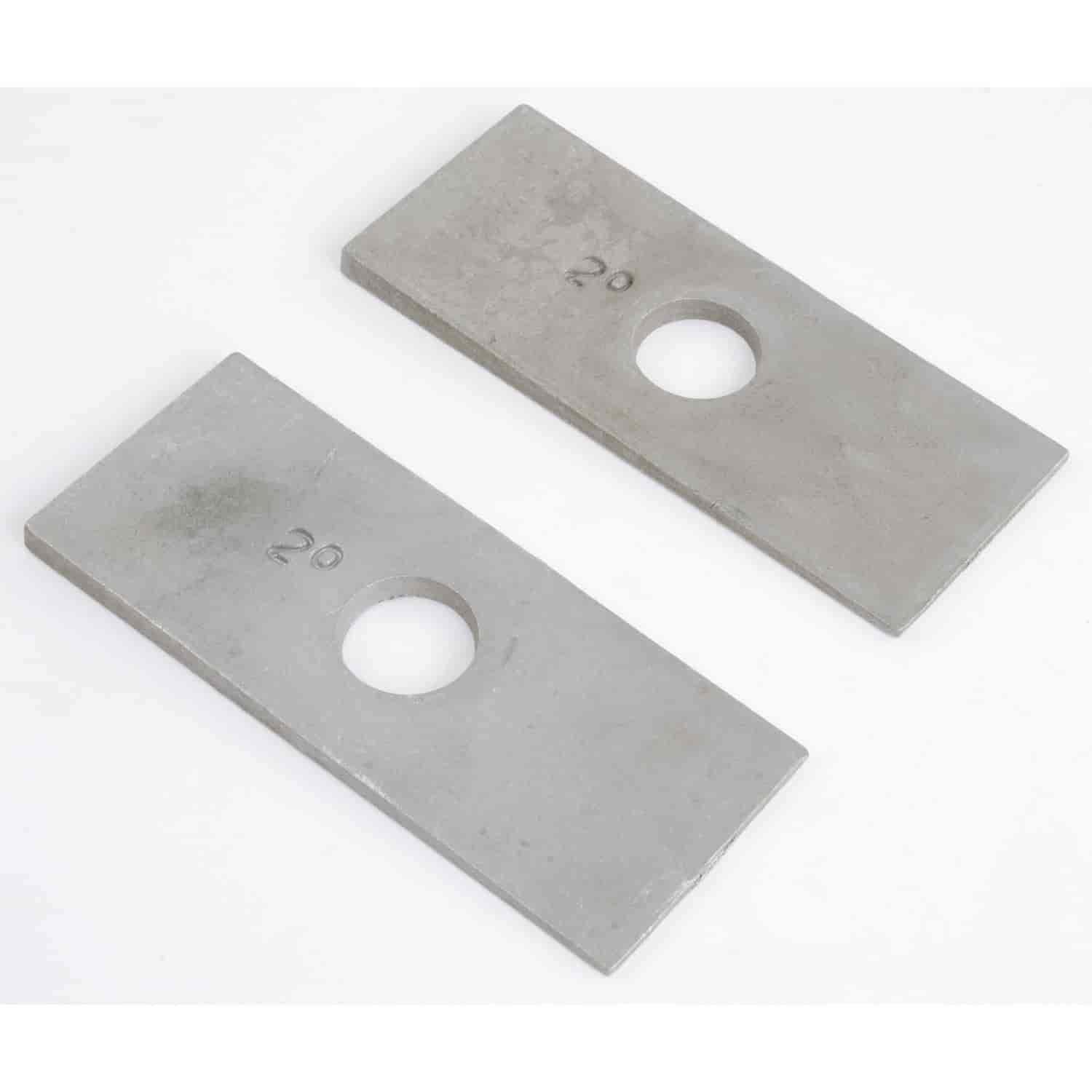 JEGS 60805 Rear Axle Wedge Kit Fits 2 in. Wide Leaf Springs 2 Shims 2 in. wide x