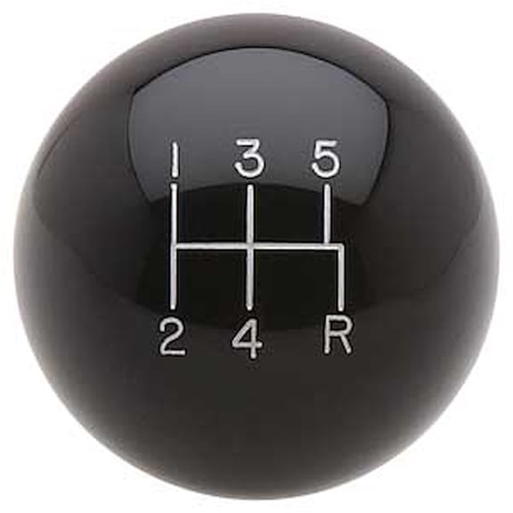 JEGS Engraved Shift Knob - Black 5-Speed Pattern