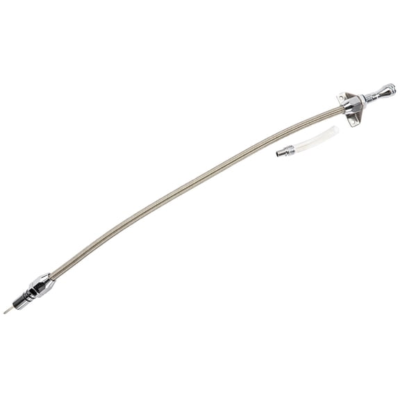 JEGS Flexible Braided Transmission Dipstick for TH350 & TH400 [Polished]