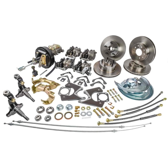 JEGS 630106 GM All-Wheel Disc Conversion Kit 1964-1972 GM A- Body 2 in. Drop Spi