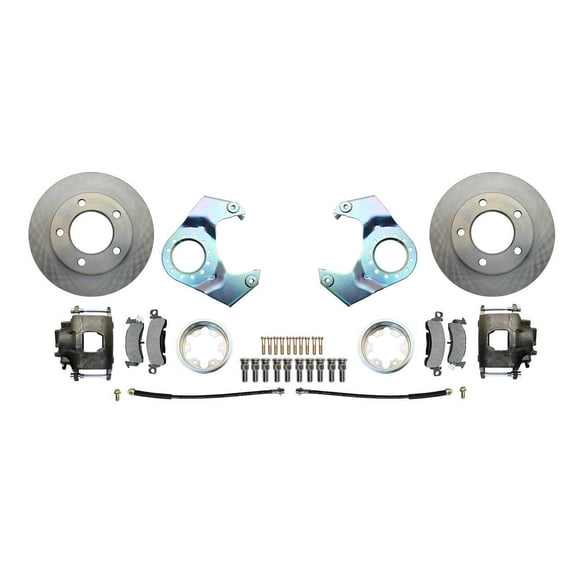 JEGS Front Disc Brake Conversion Kit for Select 1946-1977 Jeep CJ's & Jeepster Commando [5 x 5 1/2 Wheel Bolt Pattern]