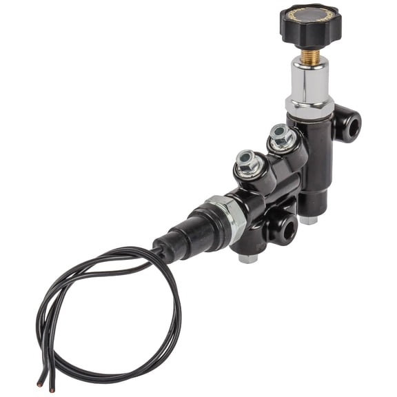JEGS Adjustable Brake Proportioning Valve and Distribution Block w/Rotary Adjustment Valve [Black]