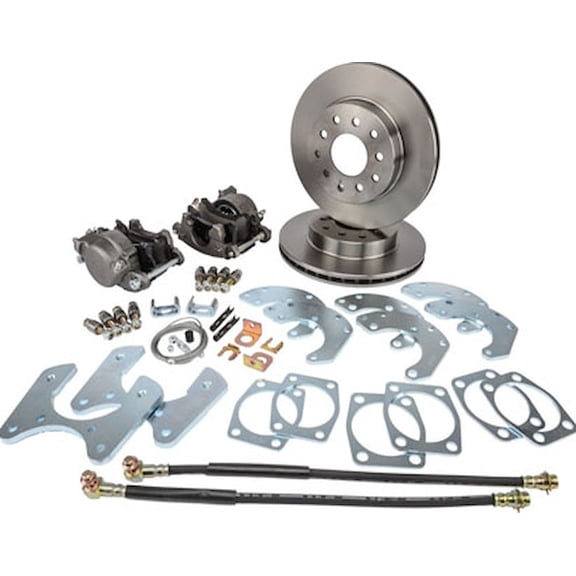 JEGS Ford 9 in. Rear Disc Brake Conversion Kit for Select 1968-1977 Ford Cars [Standard Kit Non E-Brake & Raw Calipers]