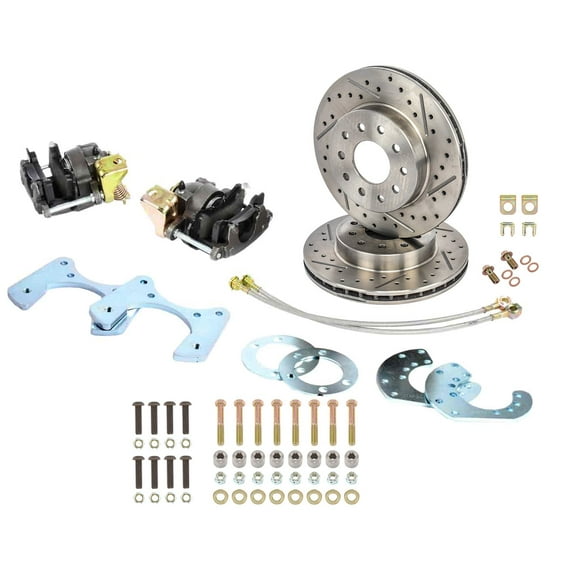 JEGS 630642 Rear End Disc Brake Conversion Kit Mopar 8-3/4 (A B E Body) Disc/Dis