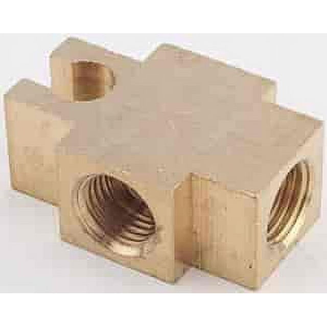 JEGS 63080 Brass Tee Fitting 3/8 24 Inverted Flare Female With