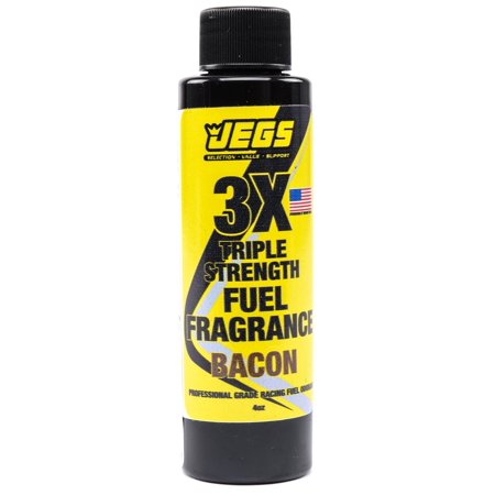 JEGS 63626 Fuel Fragrance Cooked Bacon Scented 4 oz. Bottle Safe for All Interna